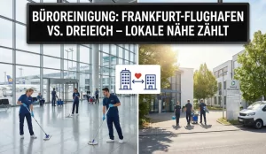 Büroreinigung: Frankfurt-Flughafen vs. Dreieich – Lokale Nähe zählt