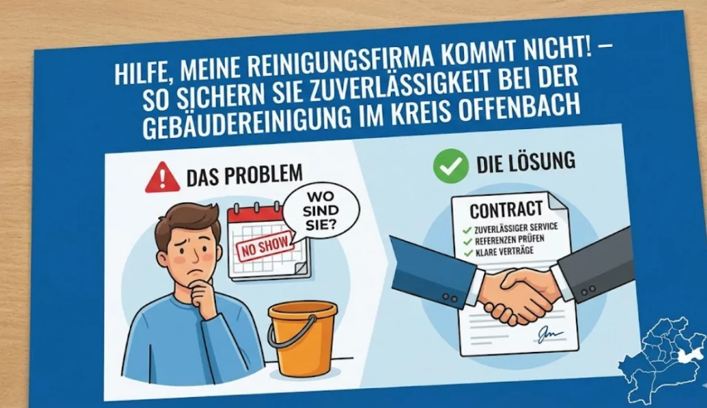 Hilfe, meine Reinigungsfirma kommt nicht! – So sichern Sie Zuverlässigkeit bei der Gebäudereinigung im Kreis Offenbach