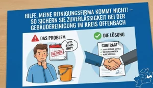 Hilfe, meine Reinigungsfirma kommt nicht! – So sichern Sie Zuverlässigkeit bei der Gebäudereinigung im Kreis Offenbach
